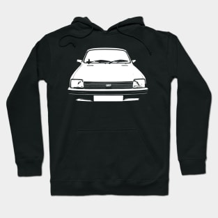 Austin Metro 1980s classic car monoblock white Hoodie